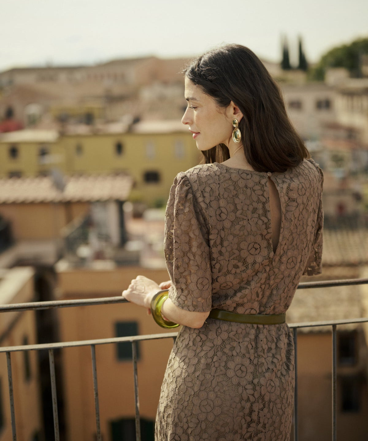 Ebana Lace Dress by Cream - Fossil - Blue Sky Fashions & Lingerie