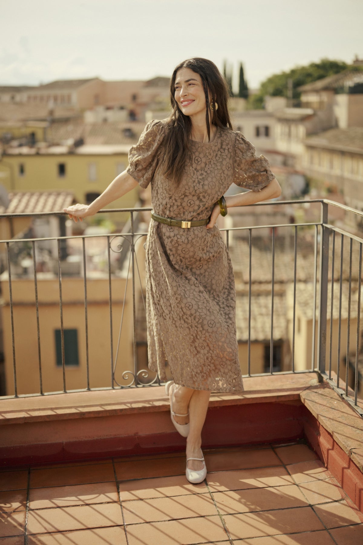 Ebana Lace Dress by Cream - Fossil - Blue Sky Fashions & Lingerie