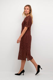 Ebana Lace Dress by Cream - Rum Raisin - Blue Sky Fashions & Lingerie