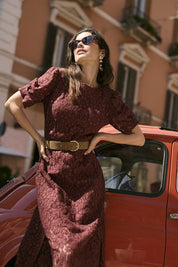 Ebana Lace Dress by Cream - Rum Raisin - Blue Sky Fashions & Lingerie