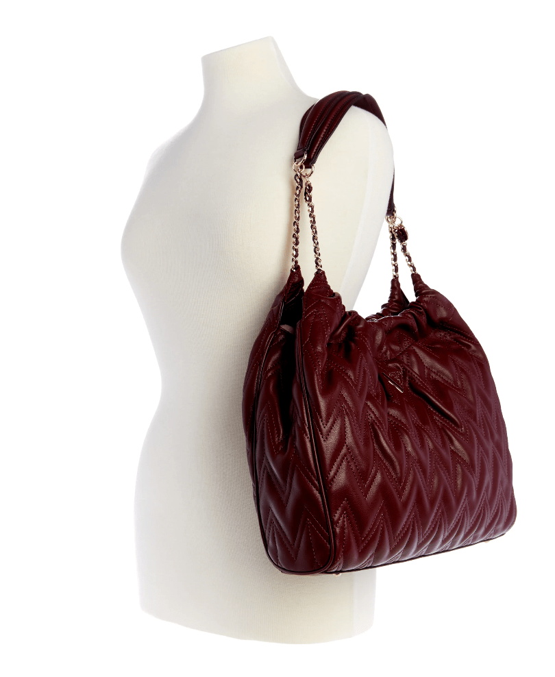 Eda large hobo bag by Guess - burgundy - Blue Sky Fashions & Lingerie