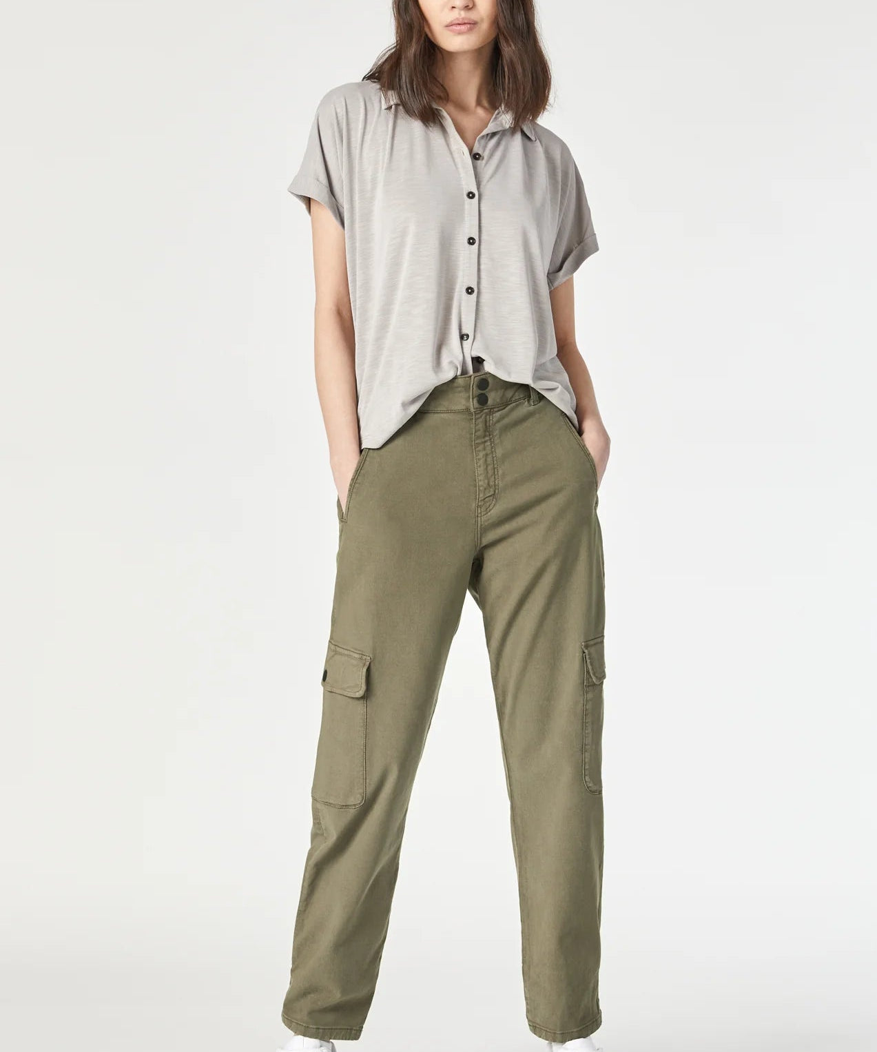 Elsie Cargo Pants - Capers - Blue Sky Fashions & Lingerie