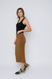 Erin luxe Fleece Midi Skirt - Carmel - Blue Sky Fashions & Lingerie