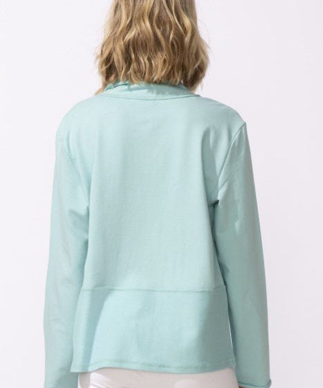 4 Zip Pullover - Aqua - Blue Sky Fashions & Lingerie