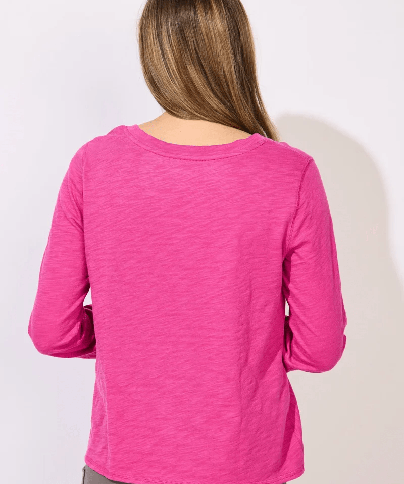 Escape by Habitat Peruvian Cotton twist tee 10033 - fuchsia - Blue Sky Fashions & Lingerie