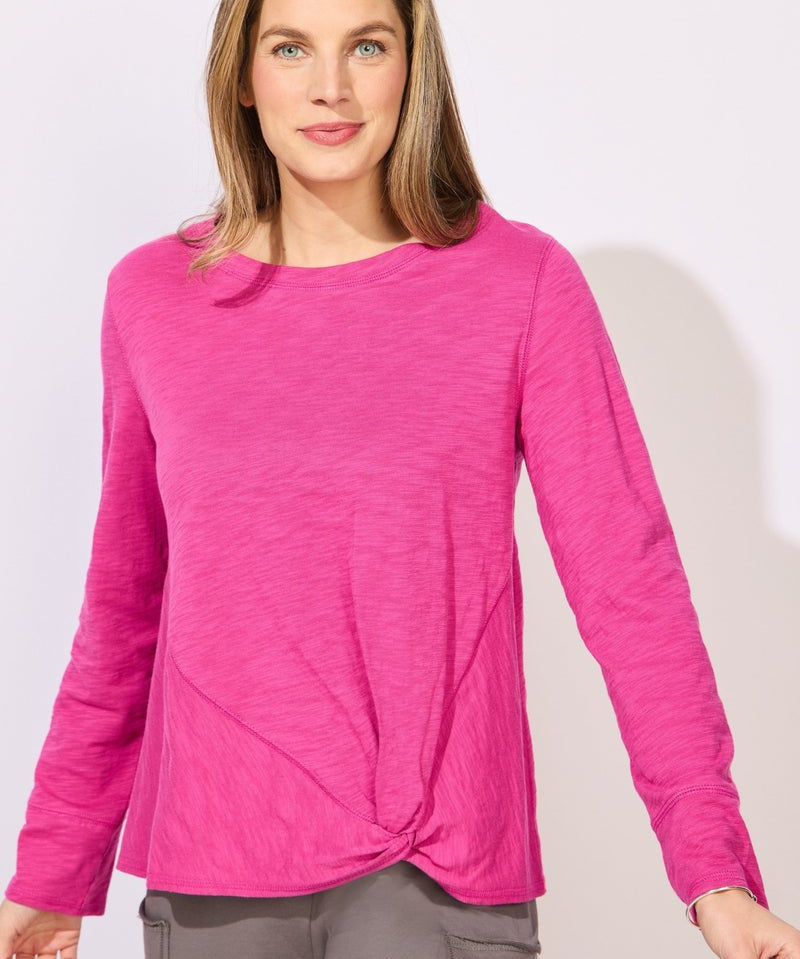 Escape by Habitat Peruvian Cotton twist tee 10033 - fuchsia - Blue Sky Fashions & Lingerie