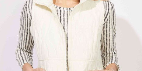 ESCAPE BY HABITAT SUMMIT VEST E51088F6-Pearl - Blue Sky Fashions &amp; Lingerie