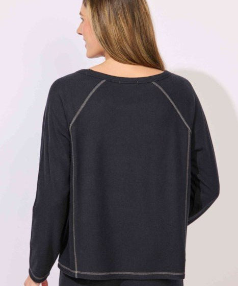 ESCAPE BY HABITAT SUPERCHILL RAGLAN SWEATSHIRT E13210-BLACK - Blue Sky Fashions & Lingerie