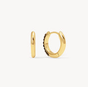 ESPRESSO ALWAYS ON HOOPS SPARKLE HOOP EARRINGS - Blue Sky Fashions & Lingerie