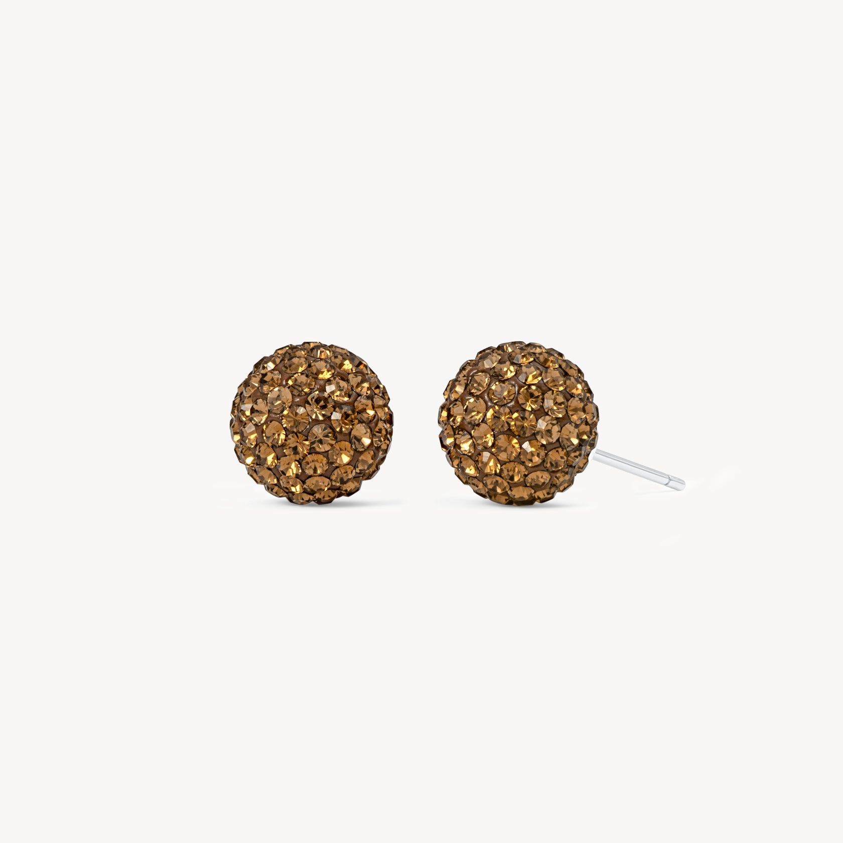 ESPRESSO SPARKLE BALL™ STUD EARRINGS - 10mm - Blue Sky Fashions & Lingerie