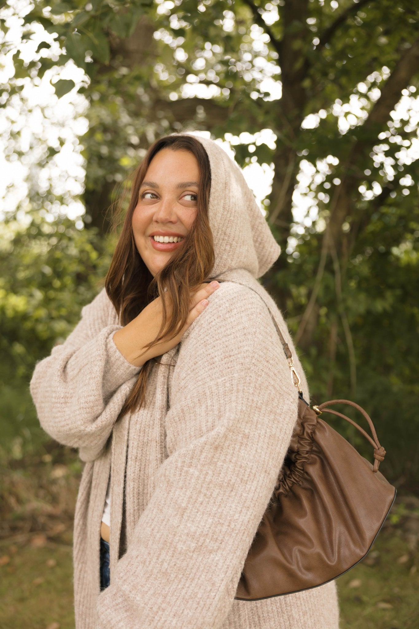 ESTHER LONG CARDIGAN IN HEATHER LATTE by Smash + Tess - Blue Sky Fashions & Lingerie