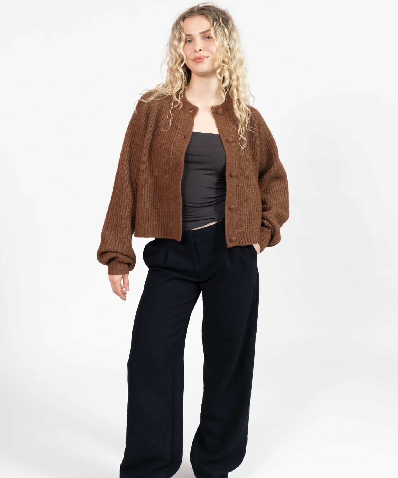 ESTHER SHORT CARDIGAN IN CHESTNUT by Smash + Tess - Blue Sky Fashions & Lingerie