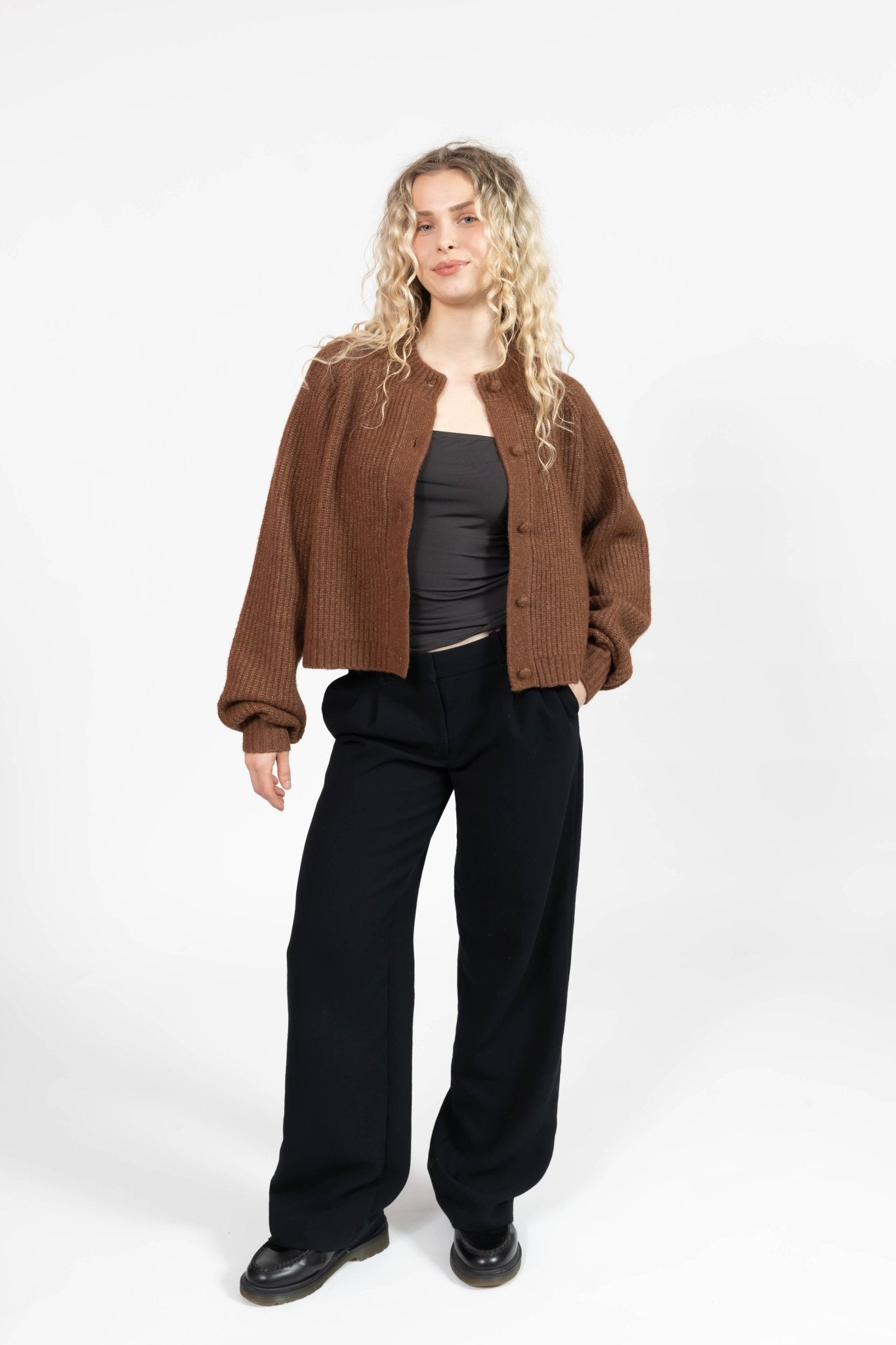ESTHER SHORT CARDIGAN IN CHESTNUT by Smash + Tess - Blue Sky Fashions & Lingerie