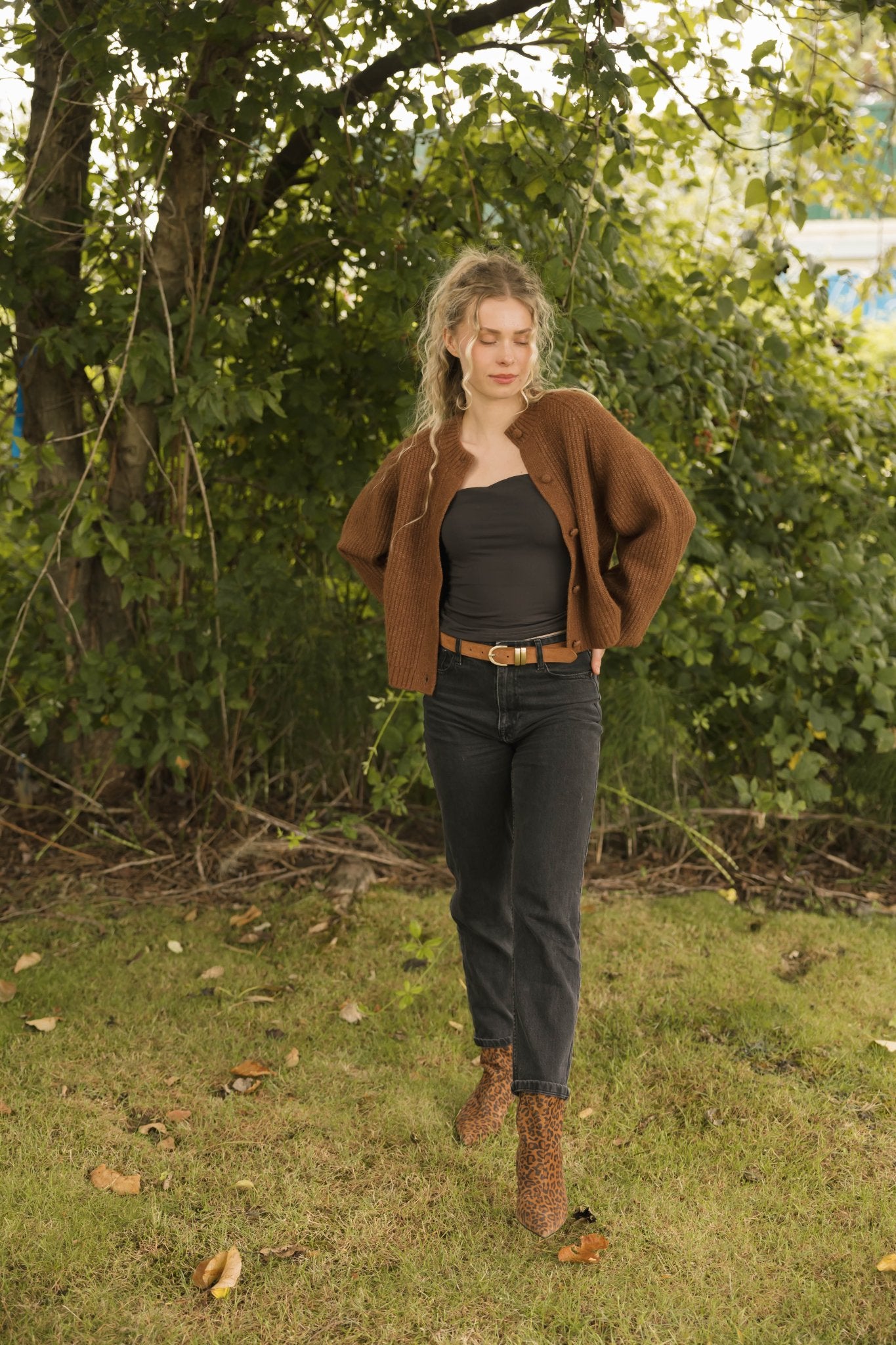 ESTHER SHORT CARDIGAN IN CHESTNUT by Smash + Tess - Blue Sky Fashions & Lingerie