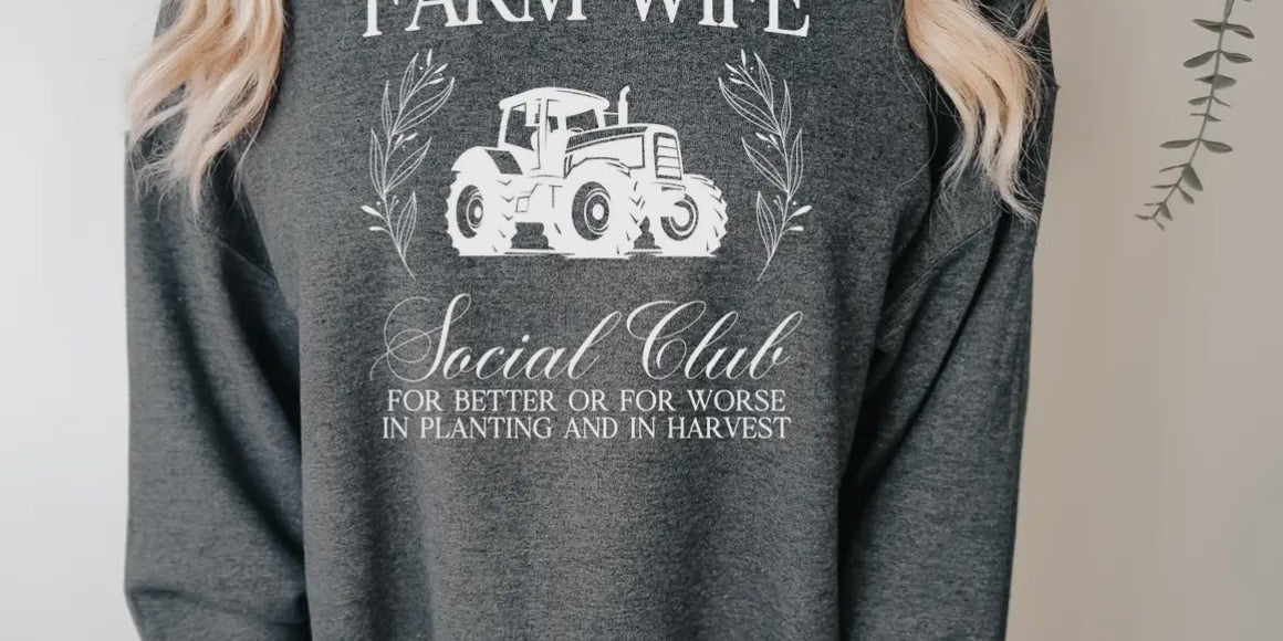 Farm Wife Social Club Unisex Crewneck - Blue Sky Fashions &amp; Lingerie
