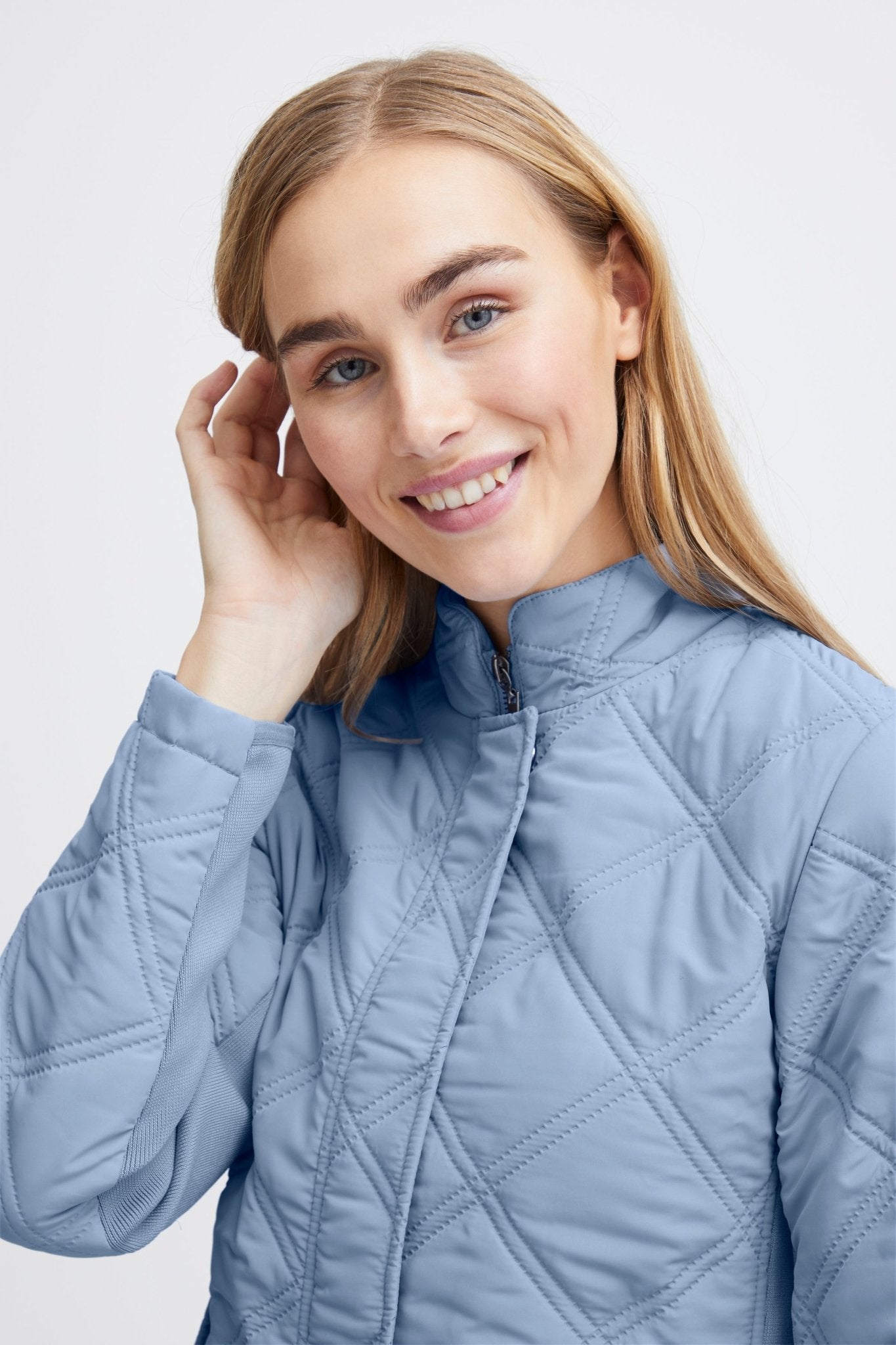 Fay quilted jacket by Fransa - endless sky - Blue Sky Fashions & Lingerie