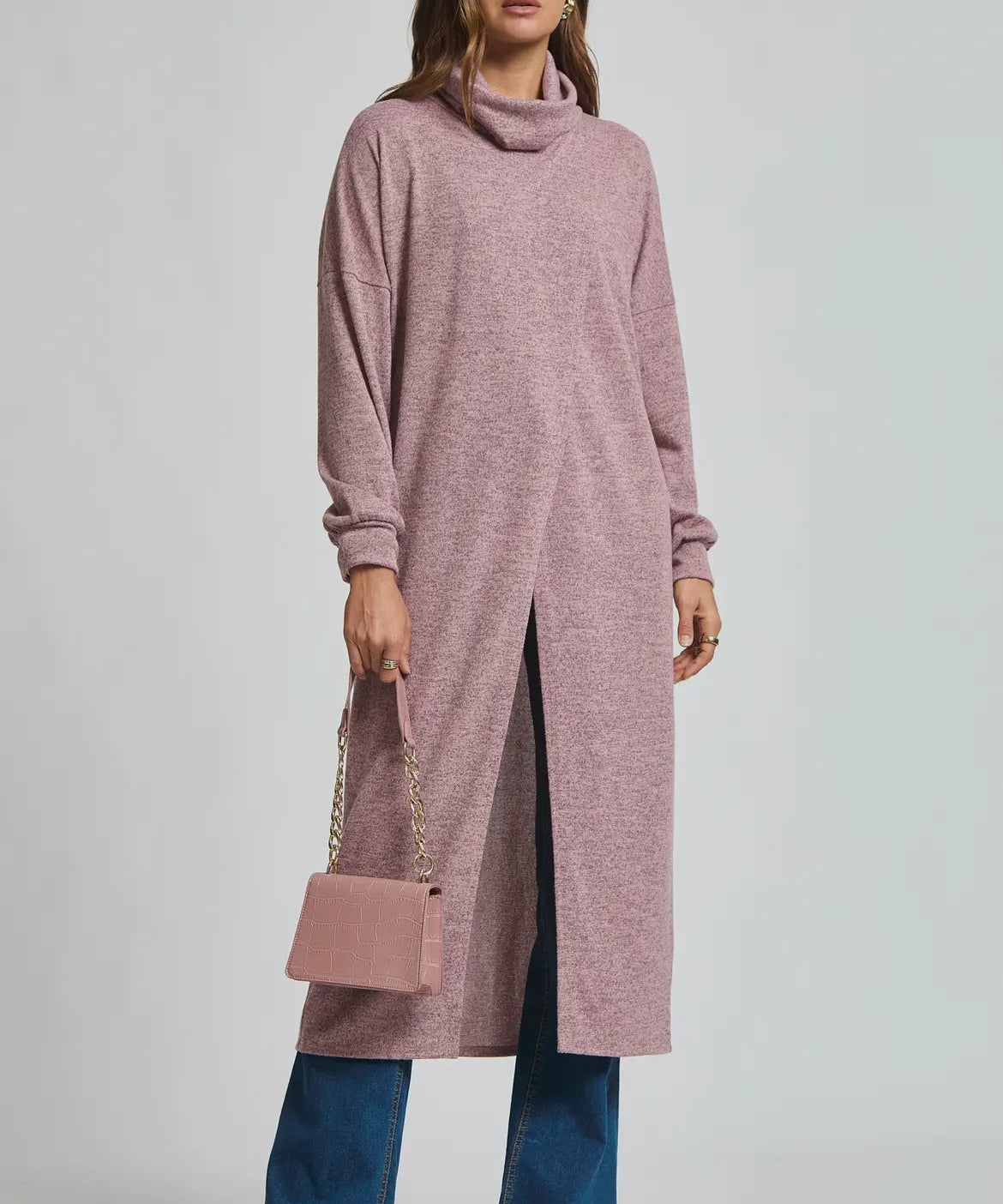 Flowy Surplice Wrap Duster - Cashmere Rose - Blue Sky Fashions & Lingerie