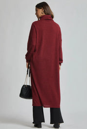 Flowy Surplice Wrap Duster - Wine - Blue Sky Fashions & Lingerie