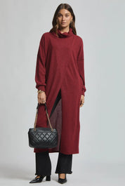 Flowy Surplice Wrap Duster - Wine - Blue Sky Fashions & Lingerie