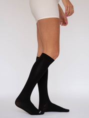 FORMA KNEE - HIGH COMPRESSION MINIMALIST SOCK by Pear - Black - Blue Sky Fashions & Lingerie