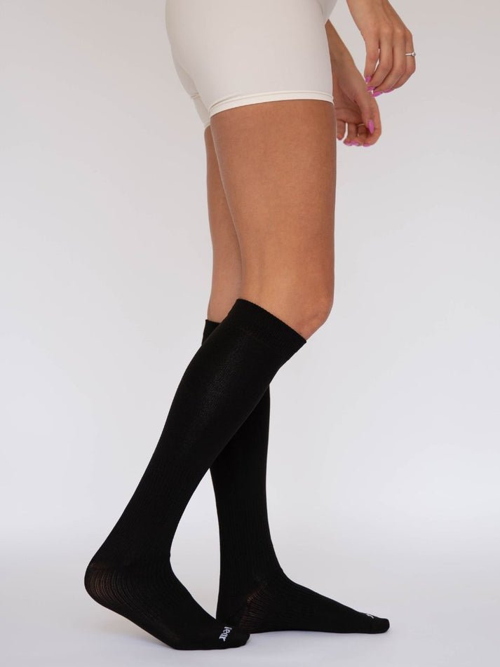 FORMA KNEE - HIGH COMPRESSION MINIMALIST SOCK by Pear - Black - Blue Sky Fashions & Lingerie