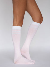FORMA KNEE - HIGH COMPRESSION VARSITY SOCK by Pear - Pink/White - Blue Sky Fashions & Lingerie