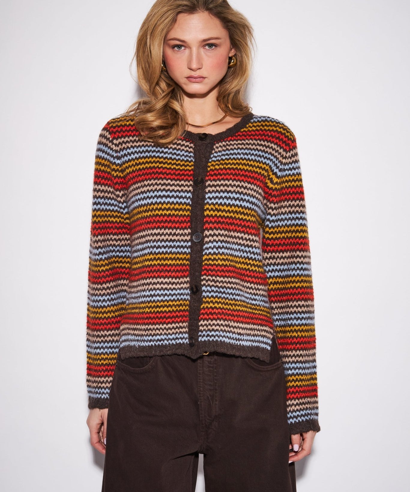 Foxy Vintage Striped Cardi by John + Jenn - Blue Sky Fashions & Lingerie