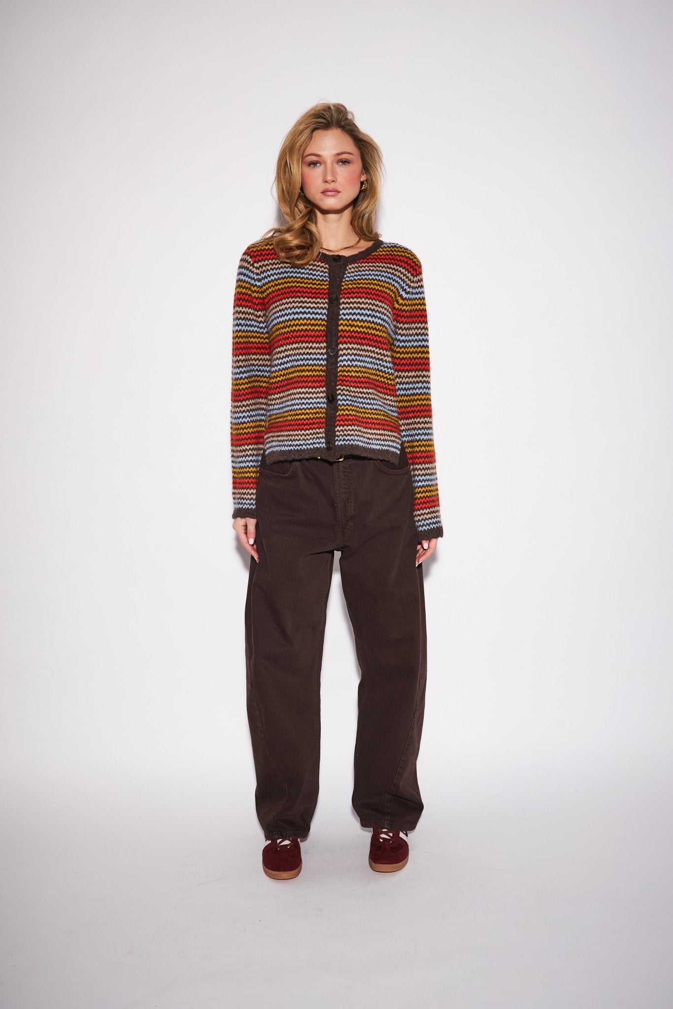 Foxy Vintage Striped Cardi by John + Jenn - Blue Sky Fashions & Lingerie