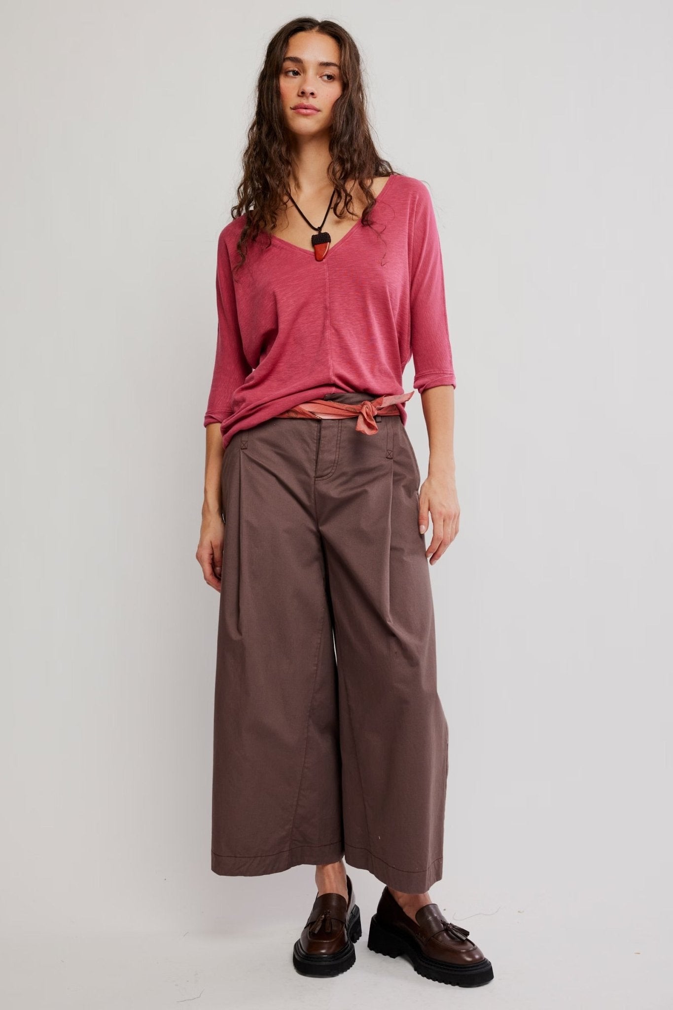Free People High Line Tee - Deep Claret - Blue Sky Fashions & Lingerie