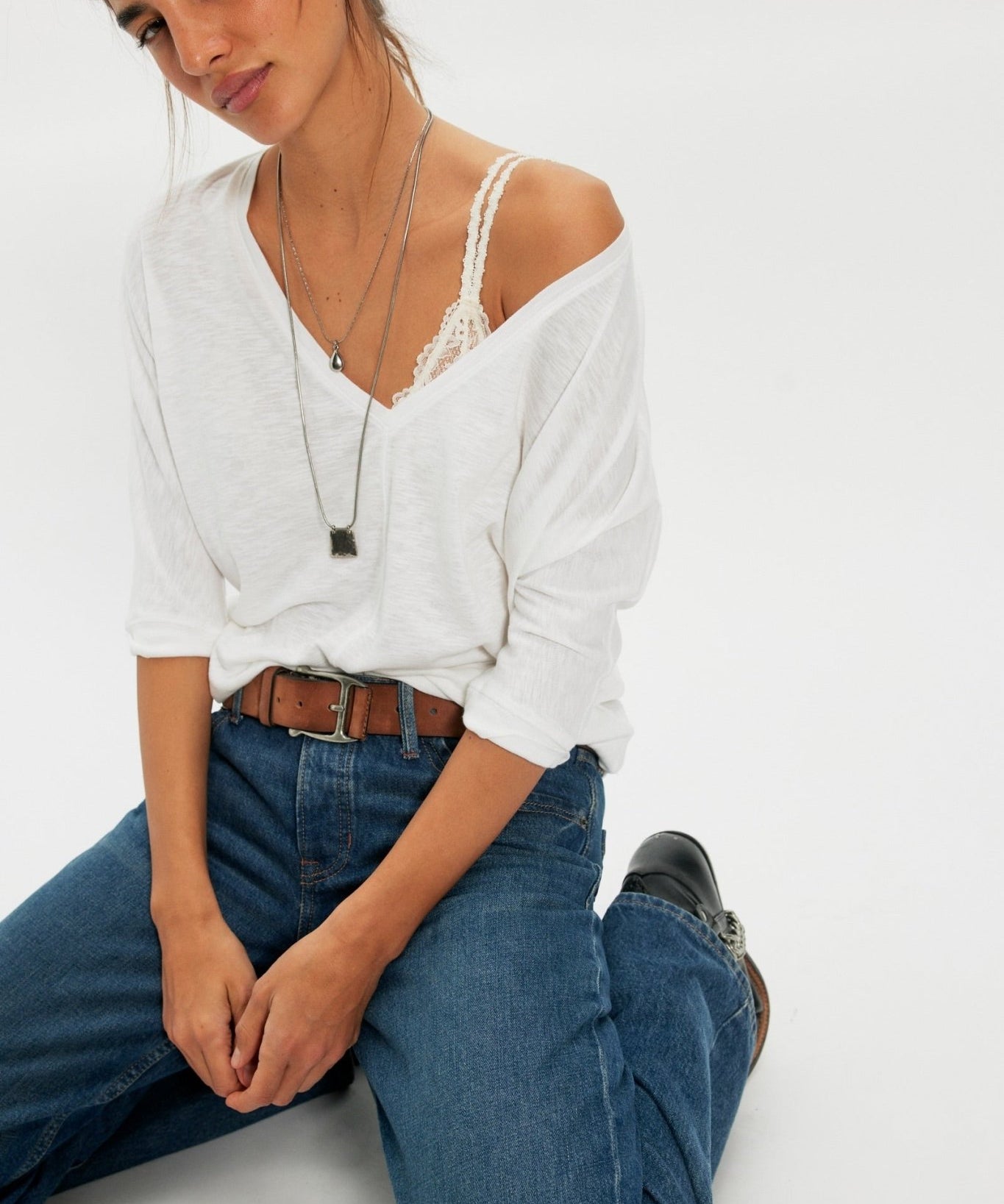 Free People High Line Tee - Ivory - Blue Sky Fashions & Lingerie