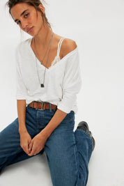 Free People High Line Tee - Ivory - Blue Sky Fashions & Lingerie