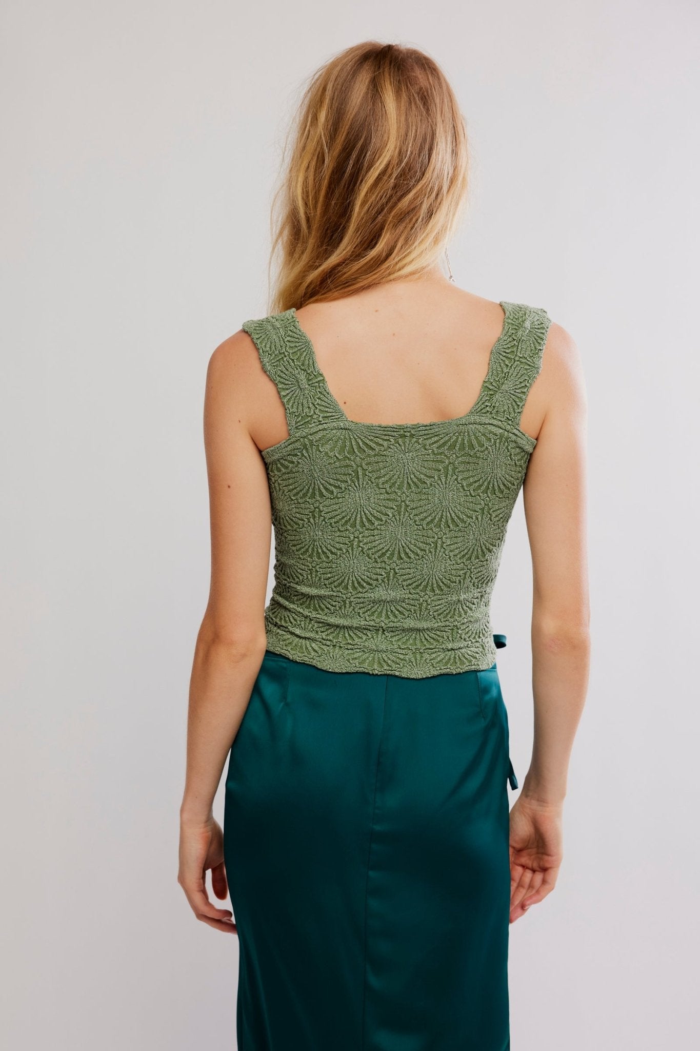 Free People Love Letter Cami - Elm Green - Blue Sky Fashions & Lingerie