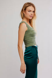 Free People Love Letter Cami - Elm Green - Blue Sky Fashions & Lingerie