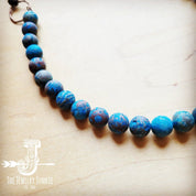 Frosted Chrysocolla Beaded Necklace w/ Copper - Blue Sky Fashions & Lingerie