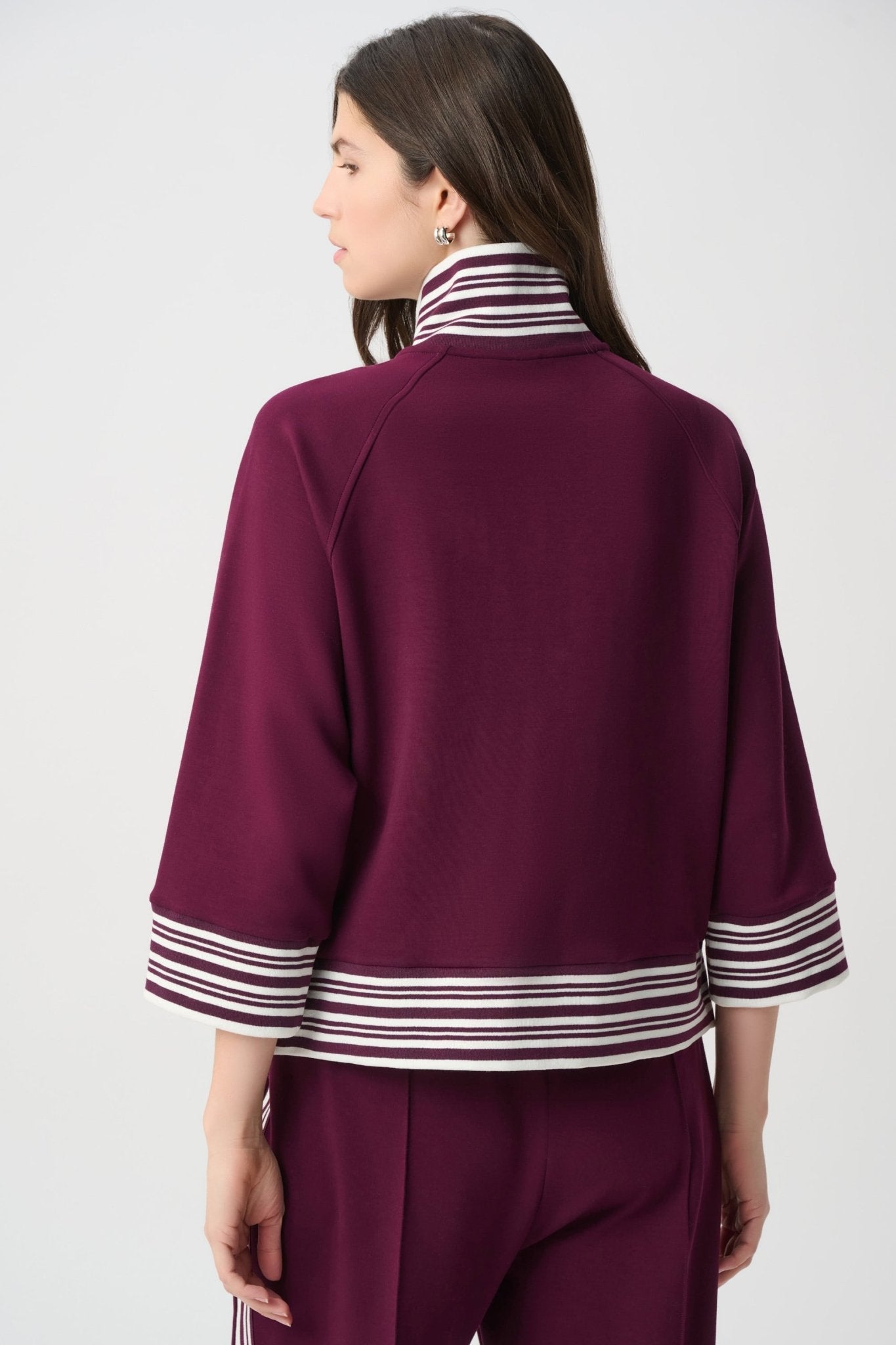 Funnel Neck Jacket 261617W26 by Joseph Ribkoff - elderberry - Blue Sky Fashions & Lingerie