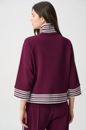 Funnel Neck Jacket 261617W26 by Joseph Ribkoff - elderberry - Blue Sky Fashions & Lingerie