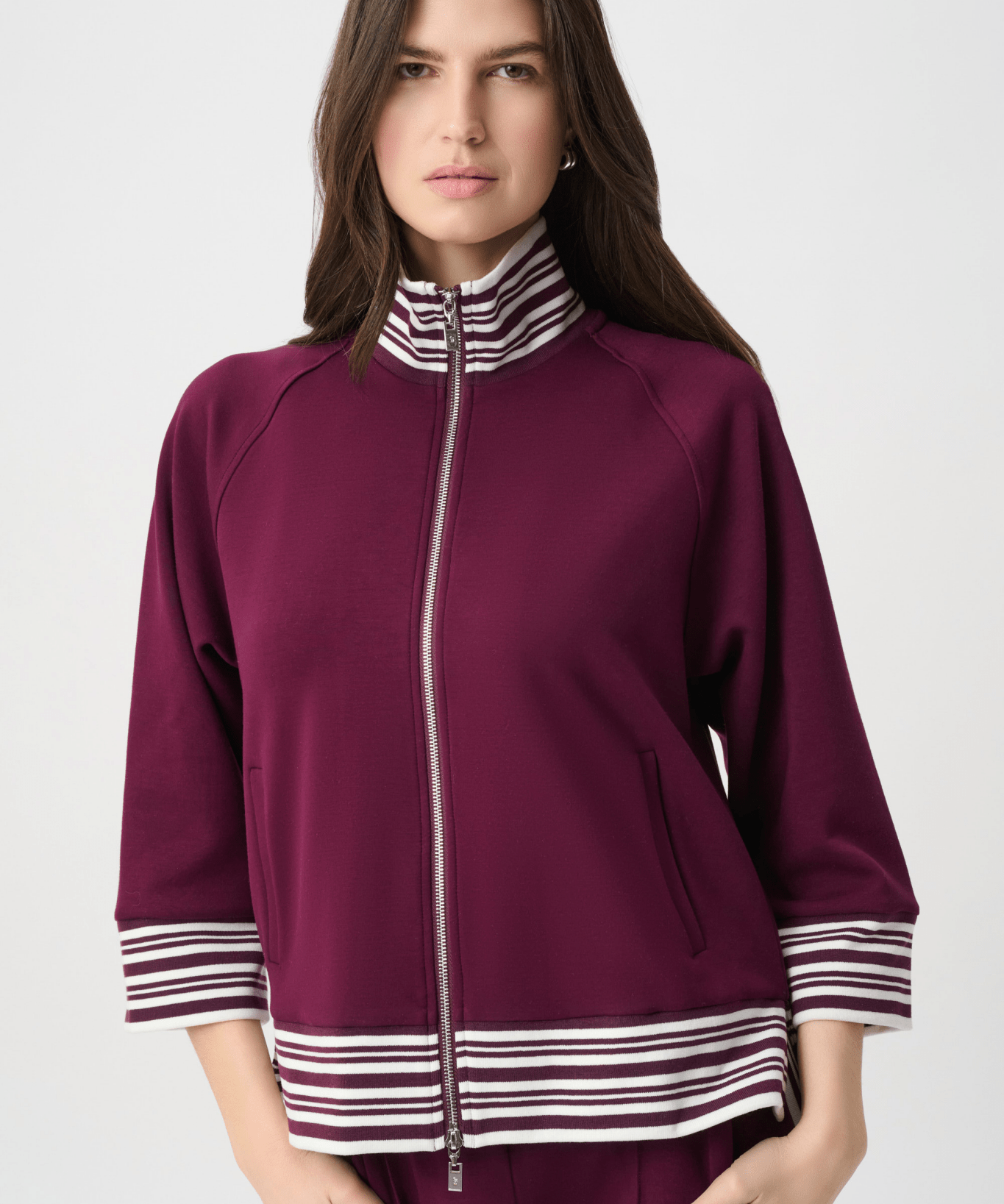 Funnel Neck Jacket 261617W26 by Joseph Ribkoff - elderberry - Blue Sky Fashions & Lingerie