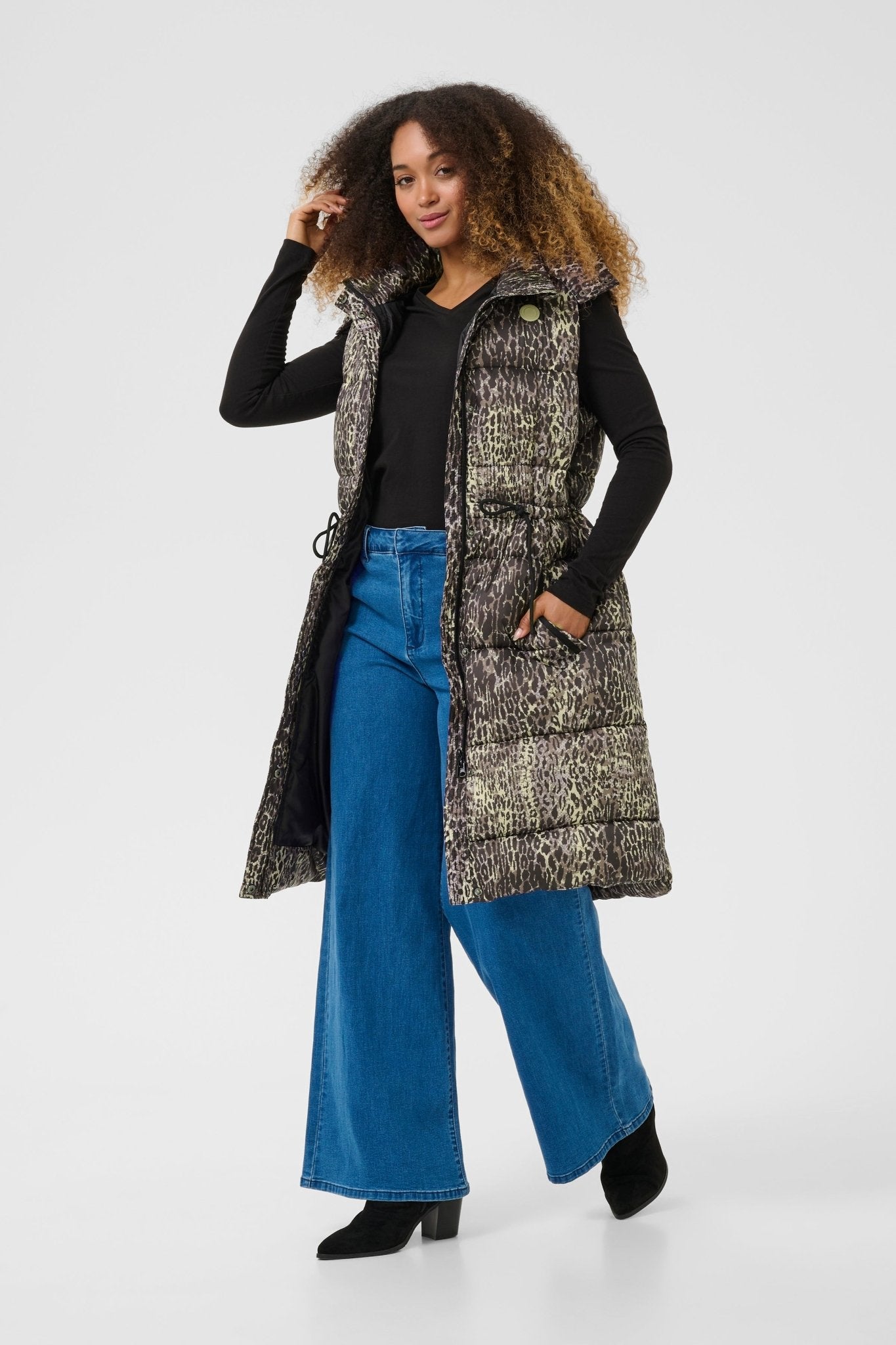 Gaiagro Animal Print long vest - Blue Sky Fashions & Lingerie