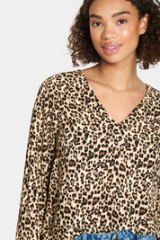 Gazel leopard print blouse by Saint Tropez - Blue Sky Fashions & Lingerie