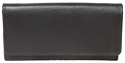 Genuine Cowhide Leather Ladies RFID Wallet - Black 7502R - Blue Sky Fashions & Lingerie