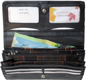 Genuine Cowhide Leather Ladies RFID Wallet - Black 7502R - Blue Sky Fashions & Lingerie