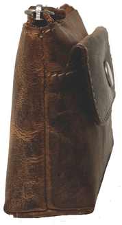 Genuine Cowhide Leather Zipper Unisex Change Purse 8527 - Blue Sky Fashions & Lingerie