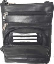 Genuine Lambskin Leather Women's Slim Cross Body Bag 7078 - Blue Sky Fashions & Lingerie