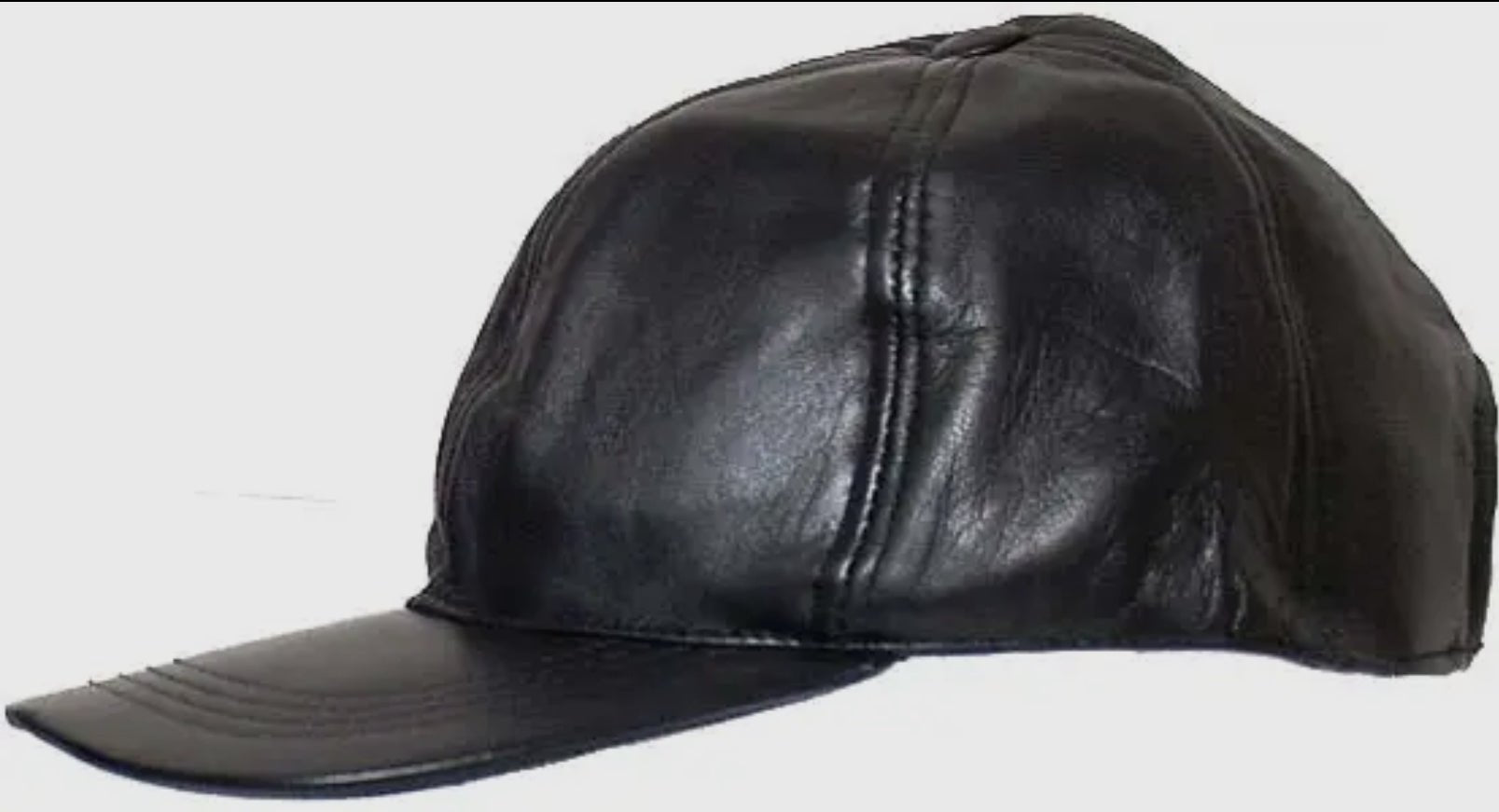 Genuine Leather Baseball Cap - Black - Blue Sky Fashions & Lingerie