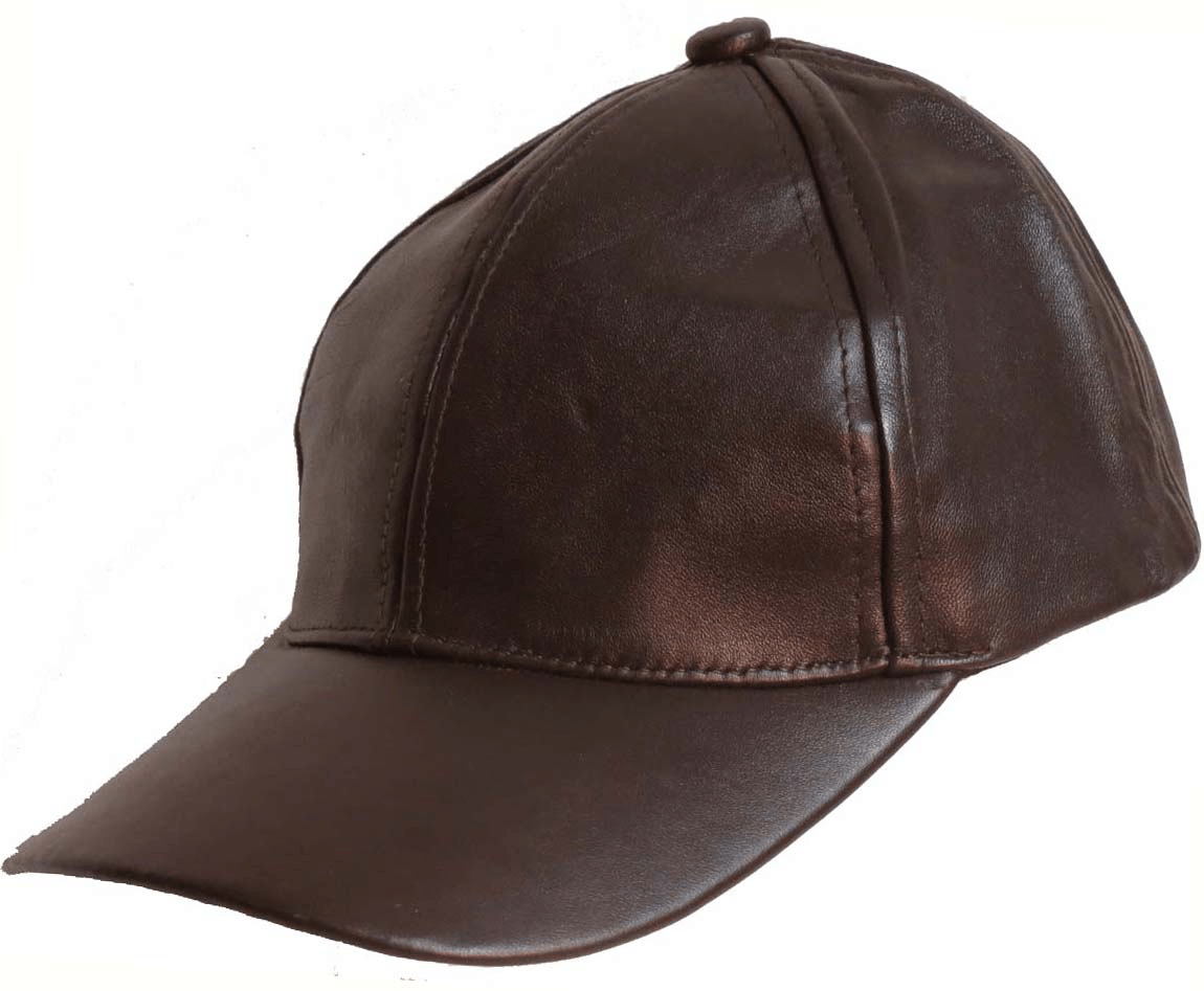 Genuine Leather Baseball Cap - Brown - Blue Sky Fashions & Lingerie