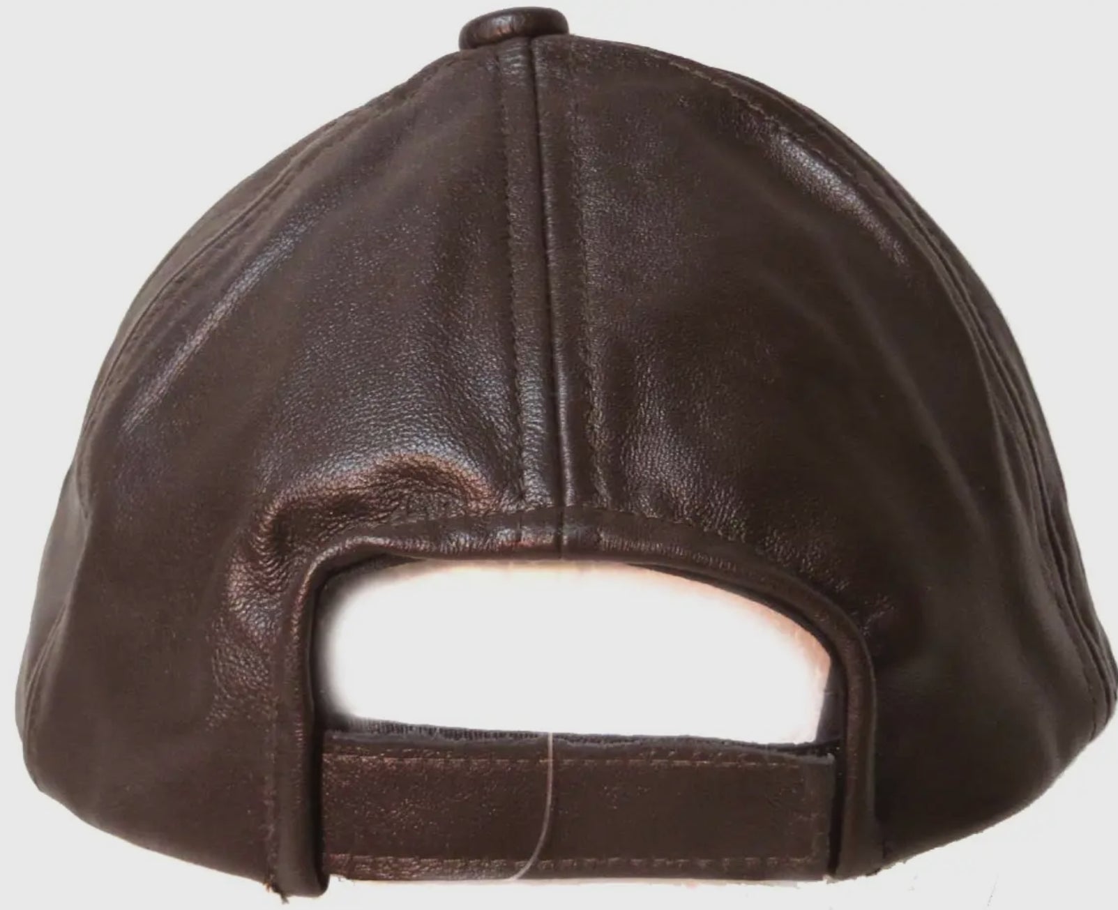 Genuine Leather Baseball Cap - Brown - Blue Sky Fashions & Lingerie