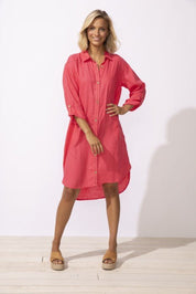 Getaway Shirt Dress - Poppy - Blue Sky Fashions & Lingerie