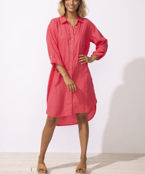 Getaway Shirt Dress - Poppy - Blue Sky Fashions & Lingerie