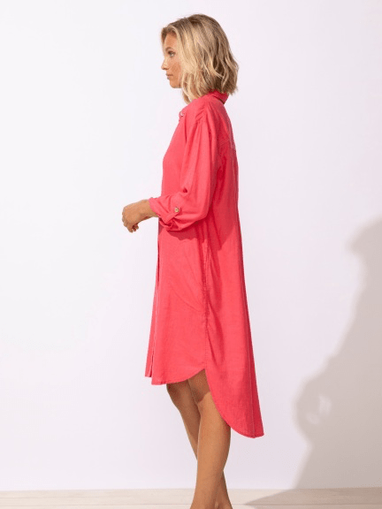 Getaway Shirt Dress - Poppy - Blue Sky Fashions & Lingerie