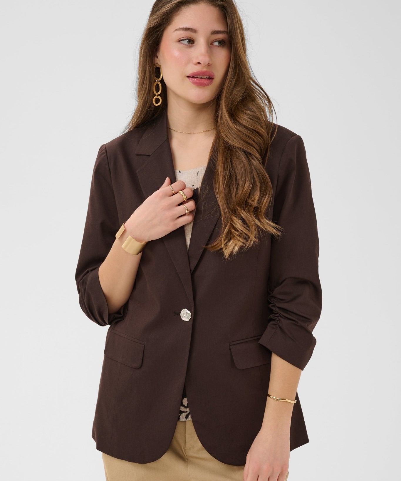 Gia Blazer by Cream - Java - Blue Sky Fashions & Lingerie